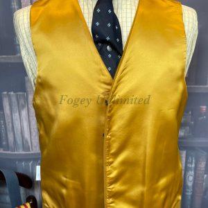 Vintage Pitlochry Mustard Coloured Doeskin Waistcoat/vest 42"/107cm Chest Ref:pit42