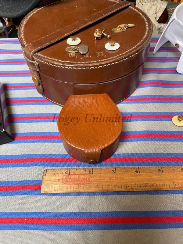A Vintage Leather Collar Stud Box. Storage For Your Collar Studs. Various Styles Available - Image 7