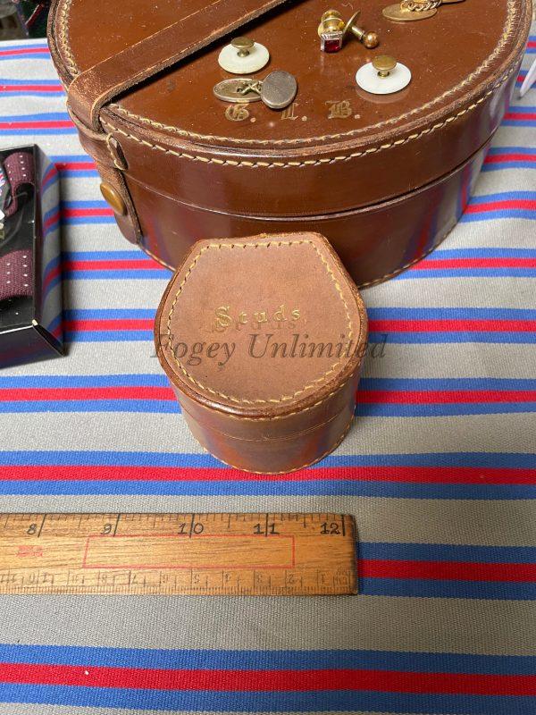 A Vintage Leather Collar Stud Box. Storage For Your Collar Studs. Various Styles Available