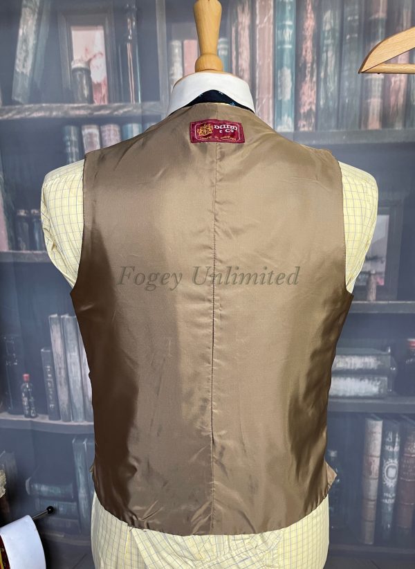 Vintage Dunn & Co Fawn Coloured Wool Doeskin Waistcoat/vest 38"/197cm Chest (ref:dunnhk) - Image 8