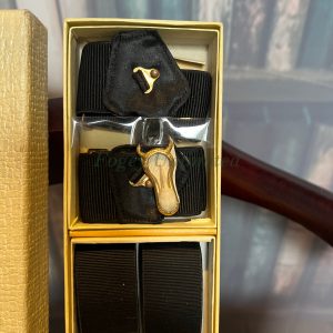 Vintage Gentlemans Boston Accessory Set. Braces And Matching Sock Suspenders. Ultra Rare Black Set