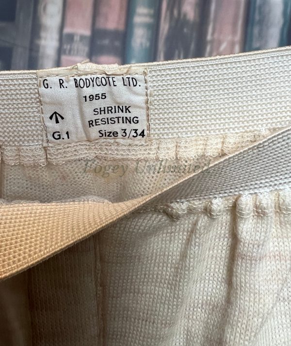 Woolen Elastic Waist Trunks/underpants. Old Store Stock Dated 1955 Size3 34" Waist - Image 6