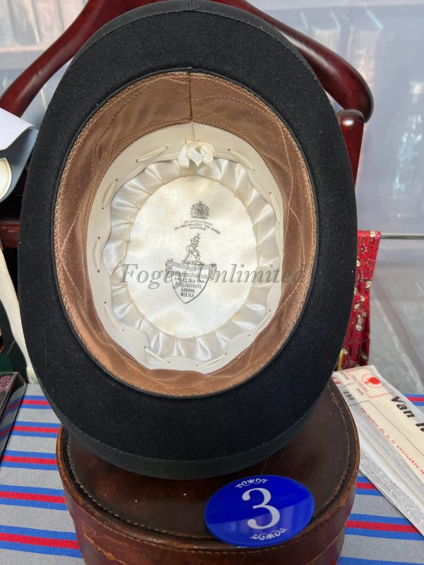 Vintage Herbert Johnson Equesterian Bowler Hat Size 6 5/8" (54cm) (ref:hj54) - Image 4