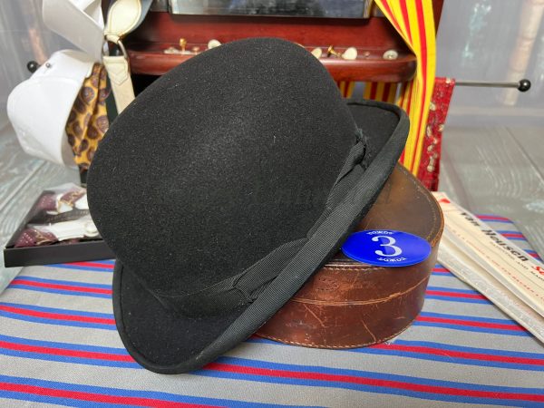 Vintage Herbert Johnson Equesterian Bowler Hat Size 6 5/8" (54cm) (ref:hj54)