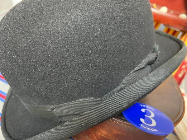 Vintage Herbert Johnson Equesterian Bowler Hat Size 6 5/8" (54cm) (ref:hj54) - Image 3