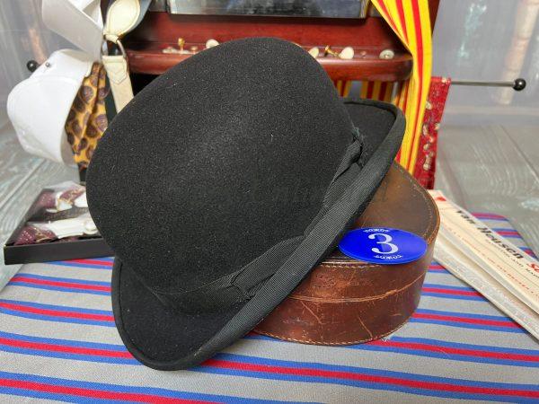 Vintage Herbert Johnson Equesterian Bowler Hat Size 6 5/8" (54cm) (ref:hj54)