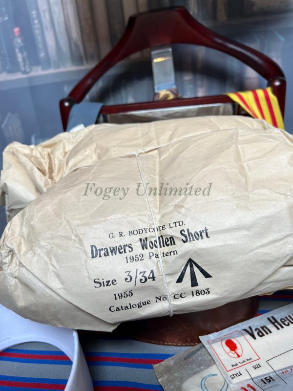 Woolen Elastic Waist Trunks/underpants. Old Store Stock Dated 1955 Size3 34" Waist - Image 5