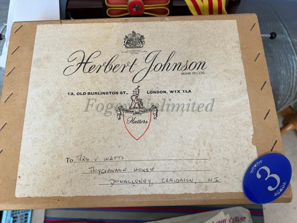 Vintage Herbert Johnson Equesterian Bowler Hat Size 6 5/8" (54cm) (ref:hj54) - Image 2