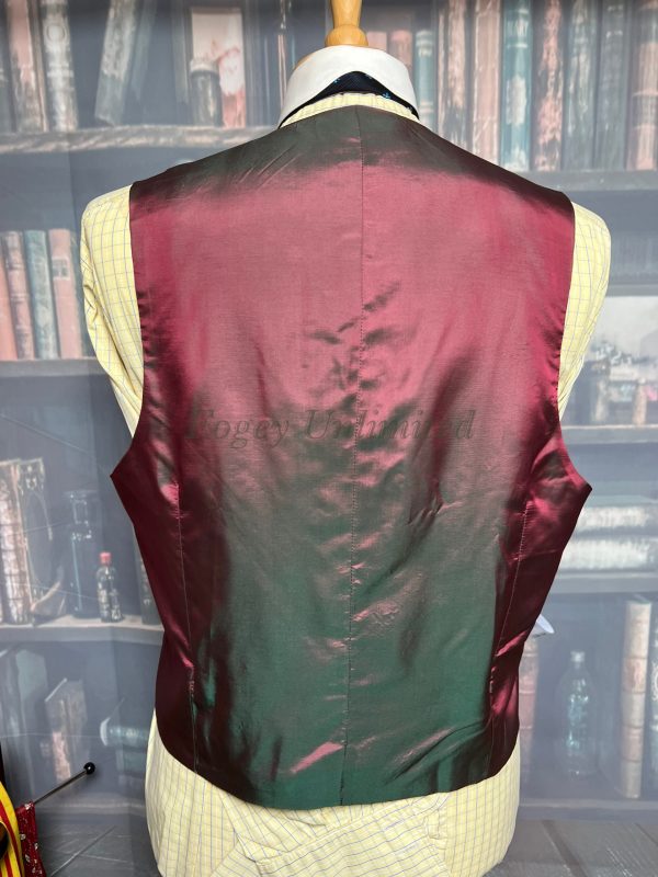 Vintage Dusky Wine Coloured Wool Doeskin Waistcoat/vest 40"/102cm Chest (ref: Msdsk) - Image 4