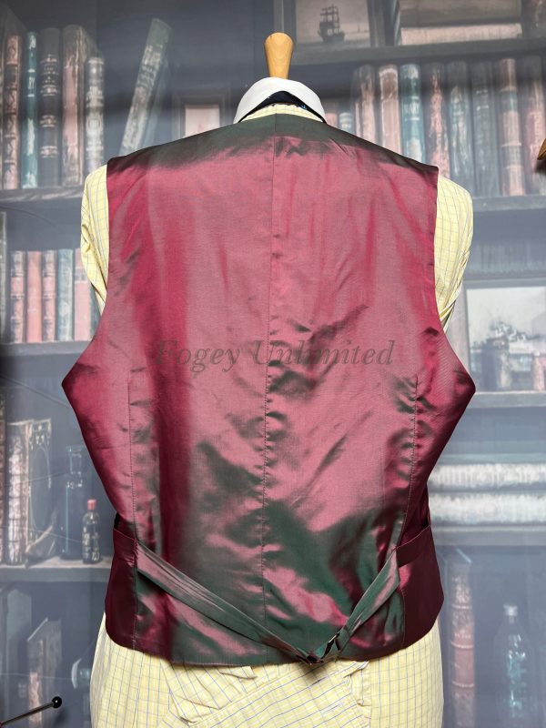 Vintage Dusky Wine Coloured Wool Doeskin Waistcoat/vest 40"/102cm Chest (ref: Msdsk) - Image 3