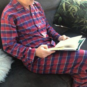 Traditional style Pyjamas. Brushed Flannel.. By Somax Elastic waist (Ref:EW)