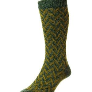 Scott Nichol- Hambledon - Alternative Herringbone - Wool Men's Sock