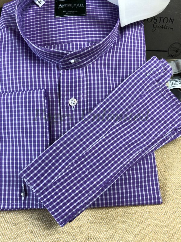 Traditional Collarband Tunic Shirt For Your Detachable Stiff Collar - Image 8