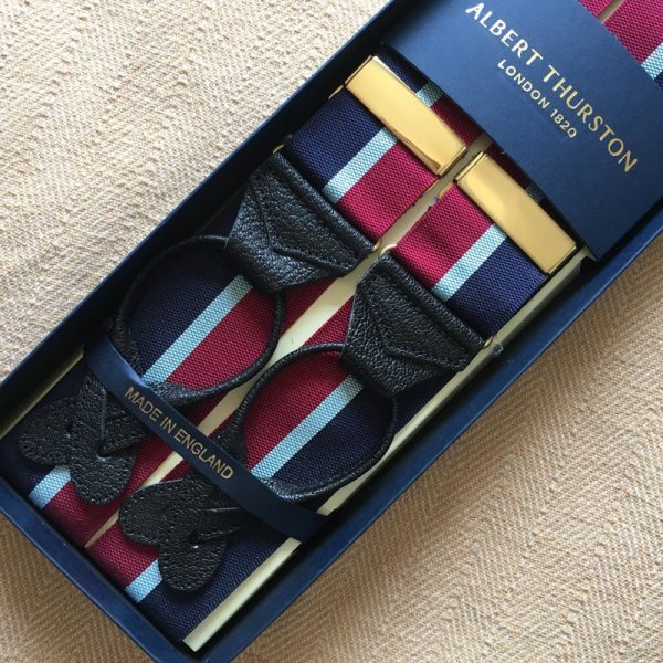 Albert Thurston Braces/Suspenders Woven Barathea Stripes and patterns