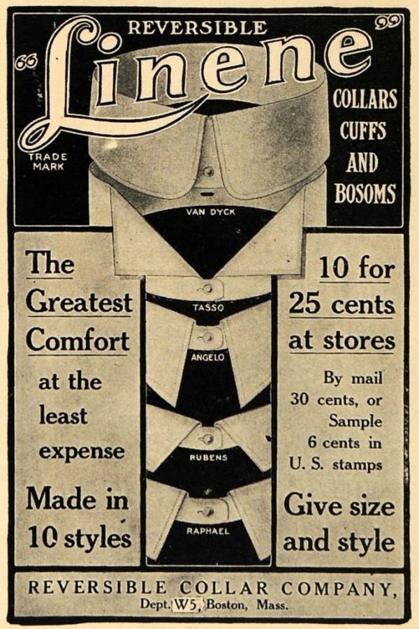 Vintage Starched Stiff Detachable WING Shirt Collar: Sizes available - Image 10