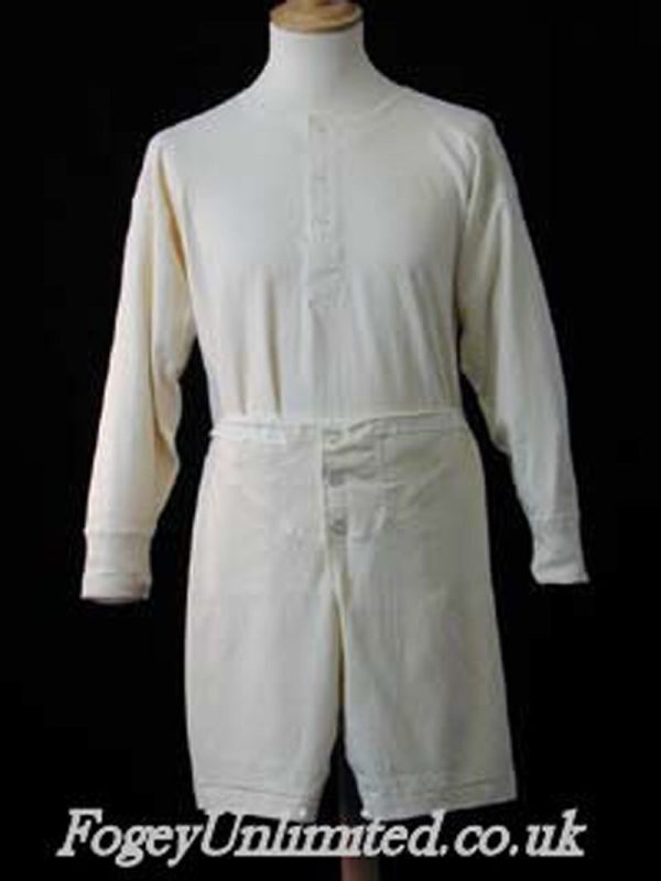 Traditional 3 Button Front Undershirt LONG Sleeve Vintage stock
