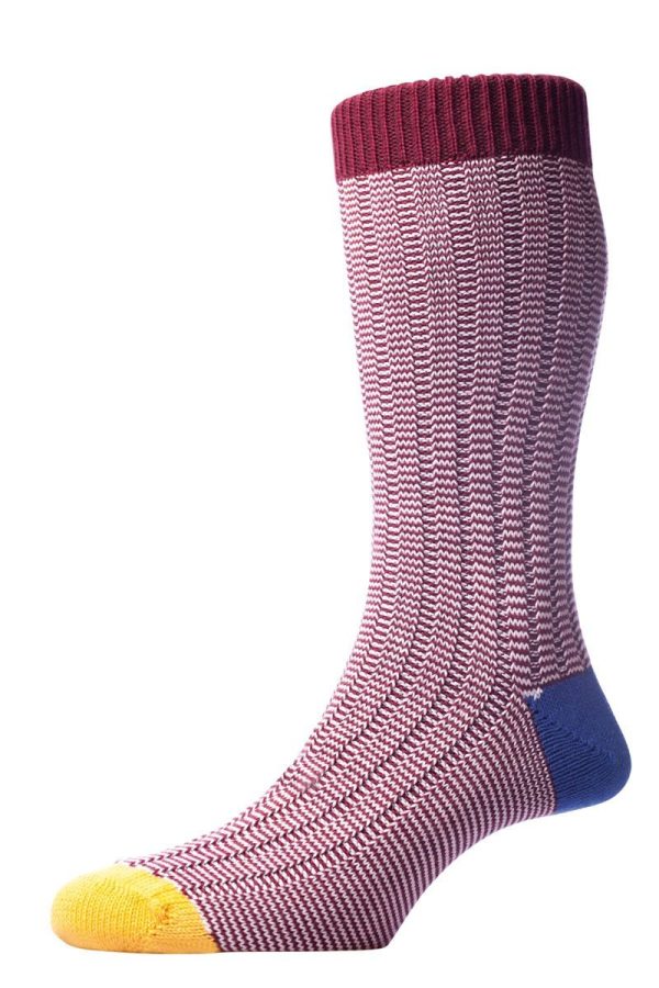 The KINGSTON Striking pattern Contrast Heel & Toe Sock - Image 2