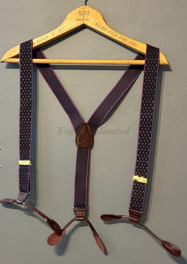Vintage High Quality Button on Braces/Suspenders. Various Styles and Colours. (Ref:BTHV) - Image 3