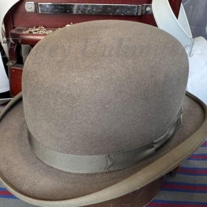 Vintage Dunn & Co GREY  Bowler Hat Size 7 3/8" Immaculate (DUNN738)