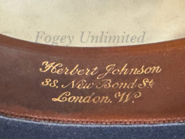 Vintage Herbert Johnson Bowler Hat Size 6 7/8" Dated 1966 with Box (HJ66) - Image 7