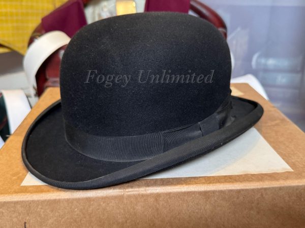 Vintage Herbert Johnson Bowler Hat Size 6 7/8" Dated 1966 with Box (HJ66) - Image 2