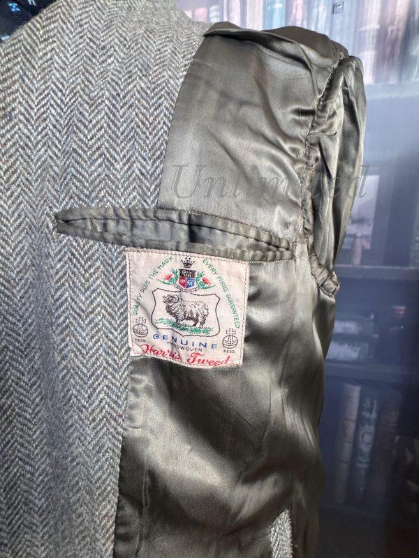 Vintage Heavyweight Grey Herringbone Harris Tweed Overcoat. Amazing Vintage Item 42"/107cm Chest (PKHTC) - Image 8