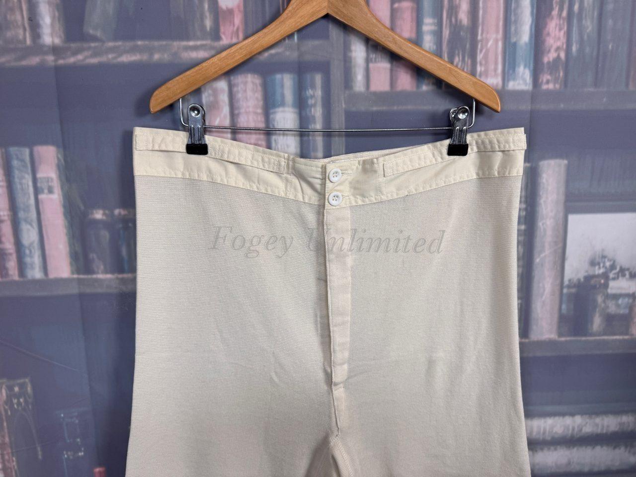 Vintage Style NOS Yoke Front Cellular Trunks Drawers Underwear with Brace tapes - Image 2